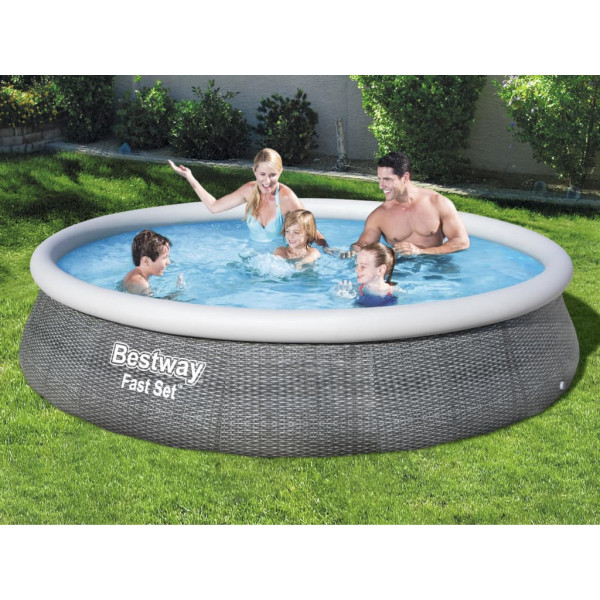 Bestway Piscina inflável Fast Set com bomba 396x84 cm D