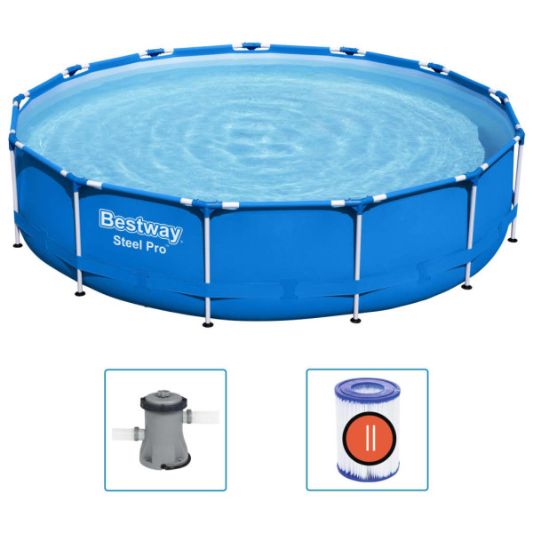 Bestway Piscina con estructura Steel Pro 396x84 cm D