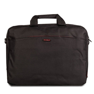 Maleta monray enterprise preto e vermelho - para portáteis até 15,6'/39,6cm - múltiplos bolsos e compartimentos - nylon D