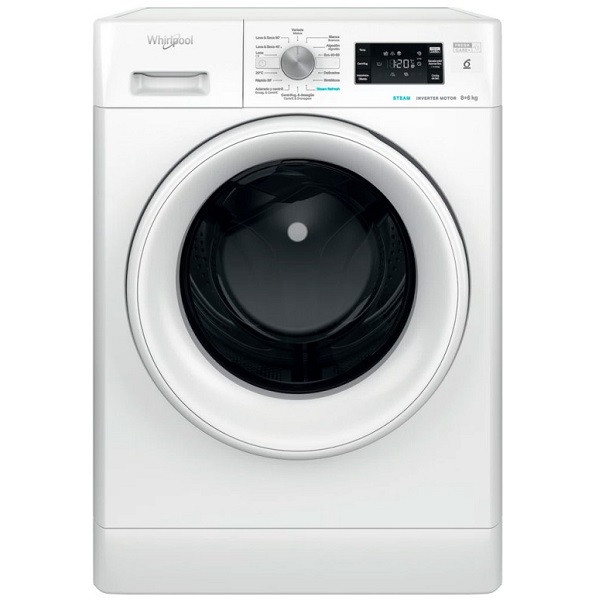 Lavadora WHIRLPOOL B/D 8/6kg FFWDB864349WVSPT branco D