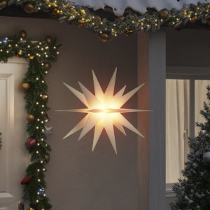 Candeeiro de Natal com LED dobrável branco 100 cm D