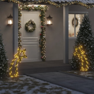 Estrella fugaz de luces Navidad con estacas 115 LED 89 cm D
