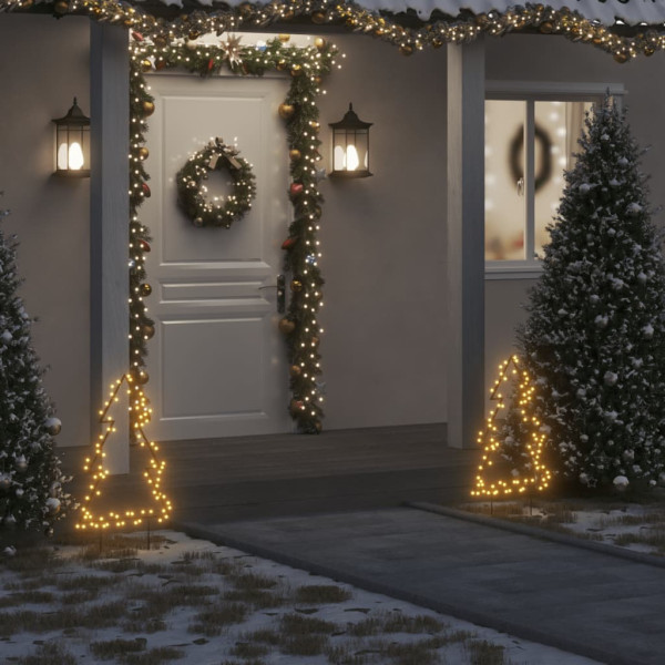 Árvore de Natal luzes decorativas com estacas 80 LED 60 cm D