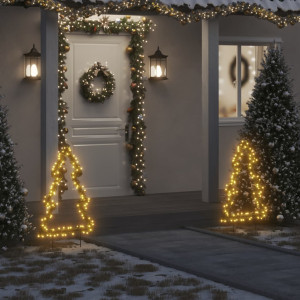 Árbol de Navidad luces decorativas con estacas 115 LED 90 cm D