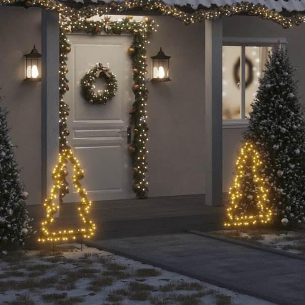 Árvore de Natal luzes decorativas com estacas 115 LED 90 cm D