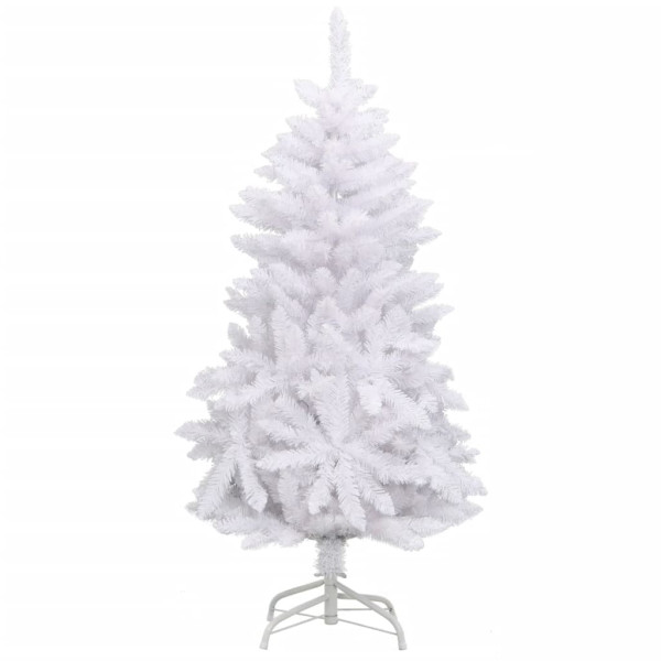 Árbol de Navidad artificial con bisagras y soporte blanco 120cm D