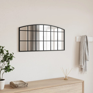 Espejo de pared arco de hierro negro 80x40 cm D