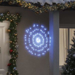 Luces de Navidad de estrellas 8 uds 140 LED blanco frío 17 cm D
