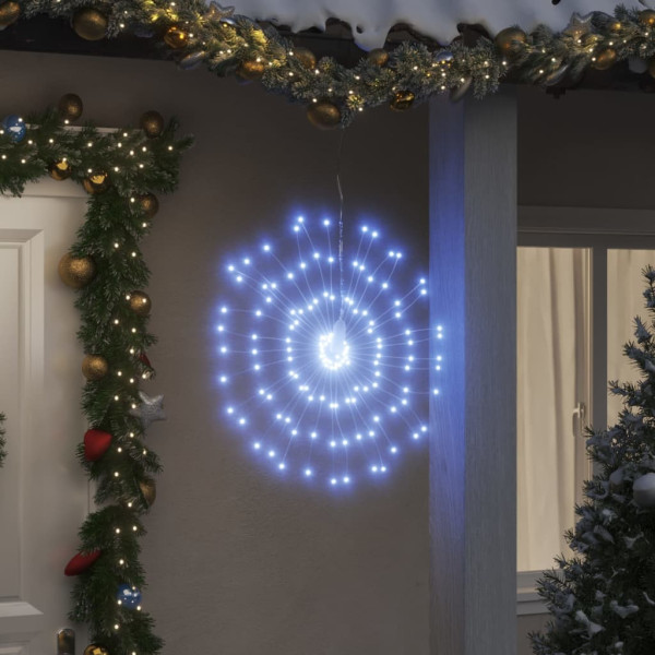 Luzes de Natal de estrelas 8 uds 140 LED branco frio 17 cm D