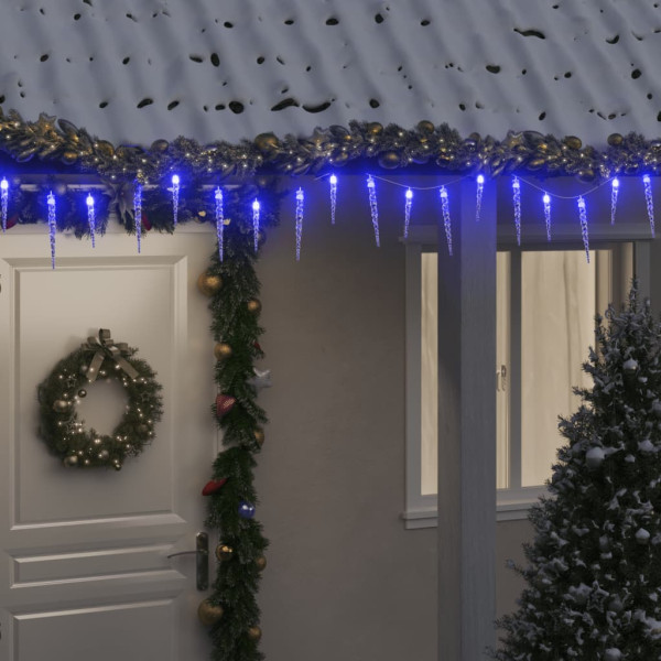 Luzes de gelo de Natal 200 LED acrílico azul PVC 20 m D