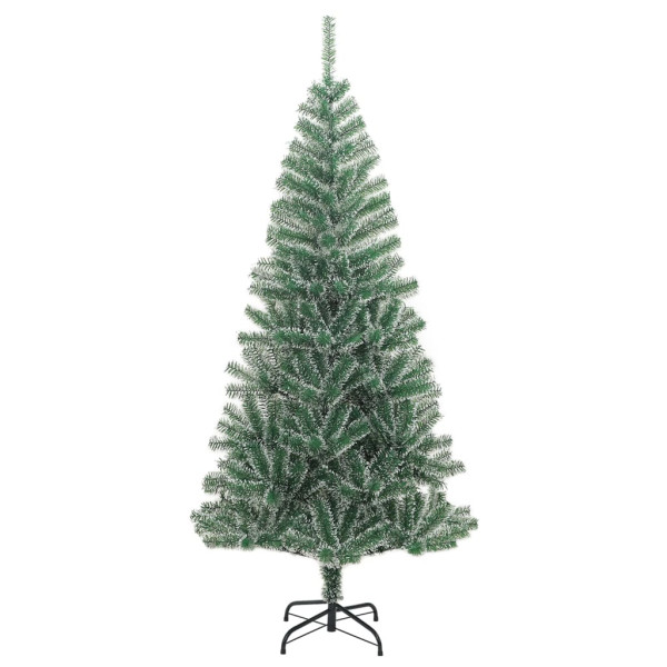 Árbol de Navidad artificial verde con nieve 210 cm D