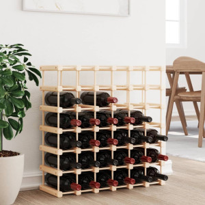 Botellero para 42 botellas madera maciza pino 68.5x23x68.5 cm