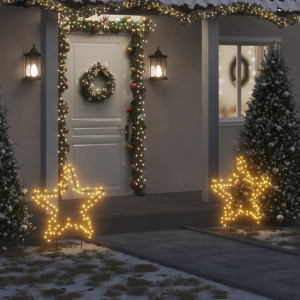 Estrela de luz decorativa de Natal com estacas 115 LED 85 cm D