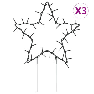 Estrela luminosa decorativa de Natal com estacas 50 LED 29 cm D