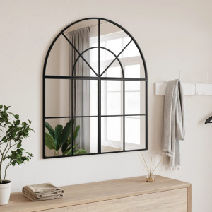 Espejo de pared arco de hierro negro 80x40 cm D