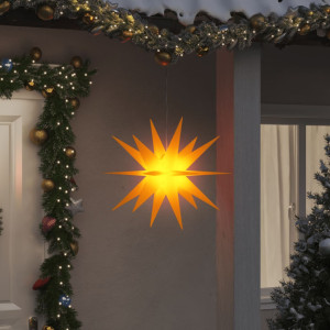 Candeeiro de Natal com LED dobrável amarelo 57 cm D