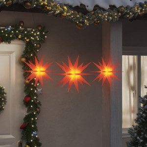 Lâmpadas de Natal LED dobráveis 3 unidades vermelho D