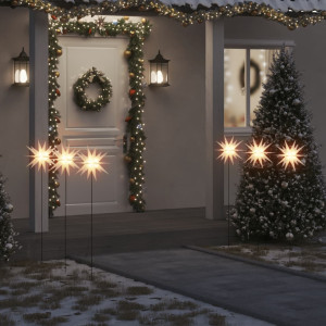 Lâmpada de Natal LED dobrável 3 unidades branco 35 cm D