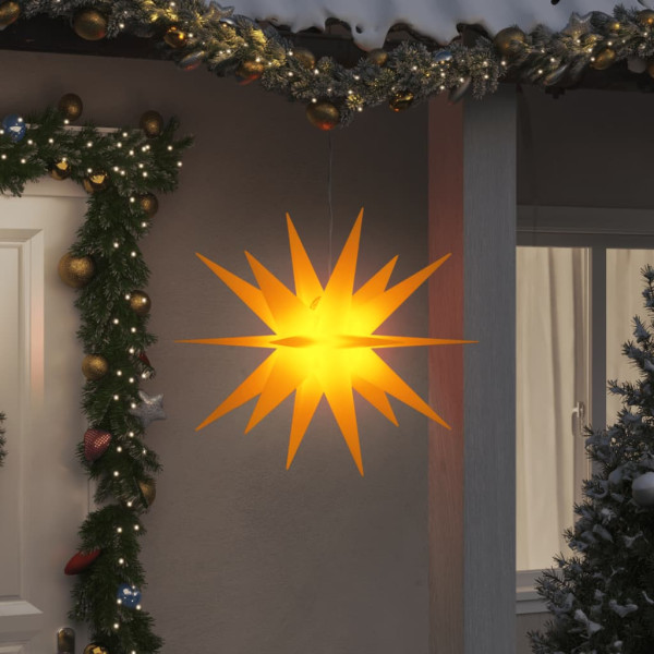 Lámpara de Navidad con LED plegable amarilla 100 cm D