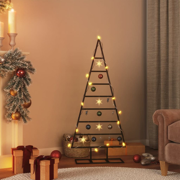 Árbol de Navidad para decoración metal negro 125 cm D