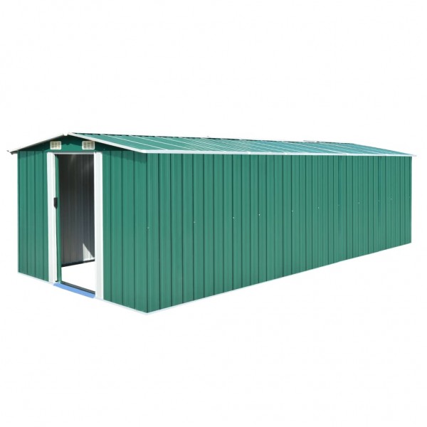 Caseta de jardín metal verde 257x580x181 cm D