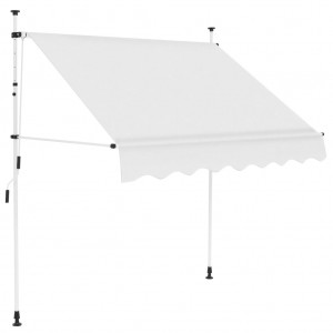 Toldo retráctil de operación manual 200 cm crema D