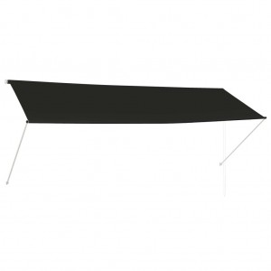 Toldo retráctil 350x150 cm gris antracita D