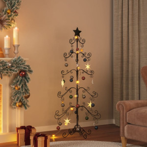 Árvore de Natal para decoração de metal preto 150 cm D