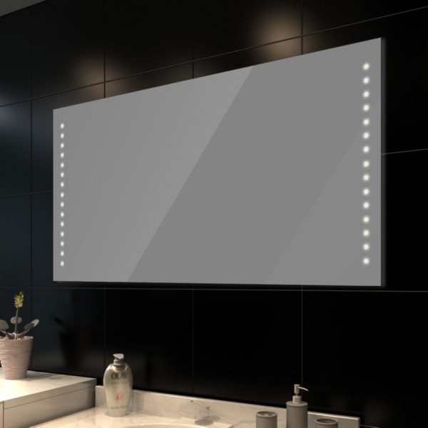 Espelho de parede com luzes LED 100x60 cm D