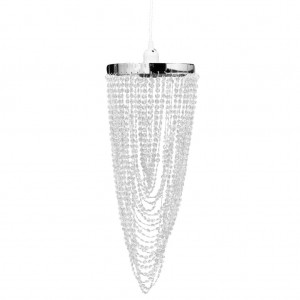 Lámpara colgante elegante con cristales. 22 x 58 cm H