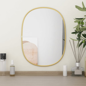 Espejo de pared dorado 40x30 cm D