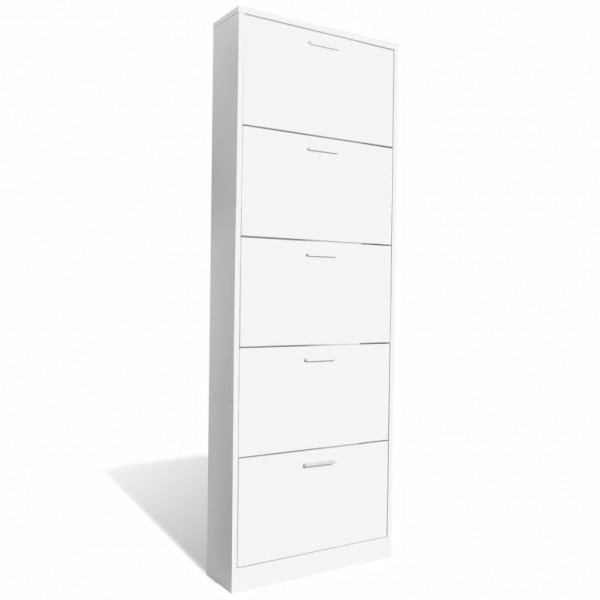 Mueble zapatero blanco con 5 compartimentos D