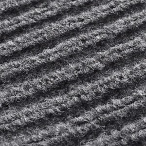 Alfombra de entrada de PVC gris. 90 x 150 cm H