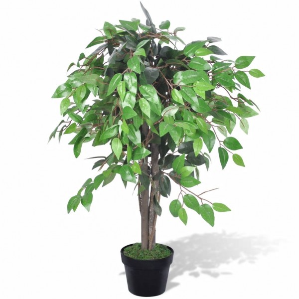 Planta artificial árbol ficus con macetero 90 cm D