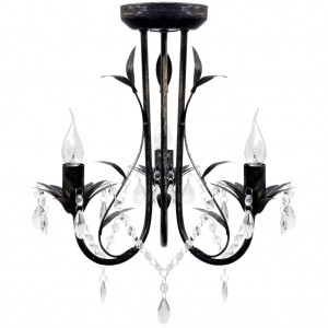 Lâmpada de aranha. um candelabro preto estilo Art Nouveau. 3 x E14 D