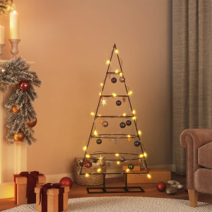 Árvore de Natal para decoração de metal preto 125 cm D