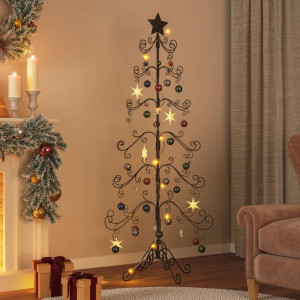 Árbol de Navidad para decoración metal negro 180 cm D