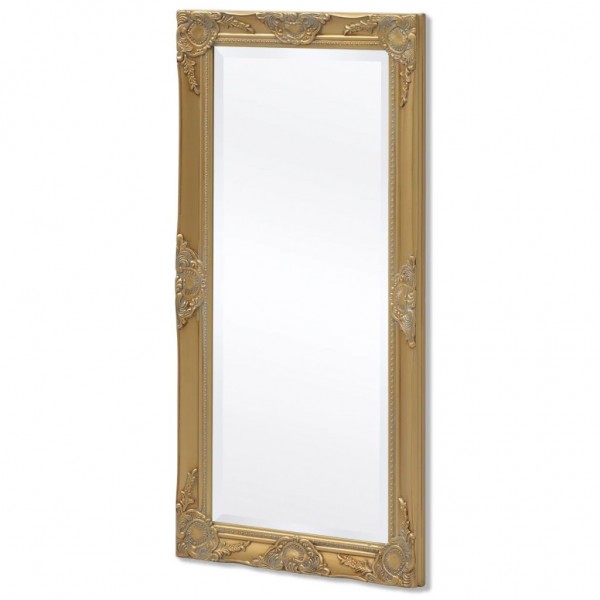Espejo de pared estilo barroco dorado 100x50 cm D