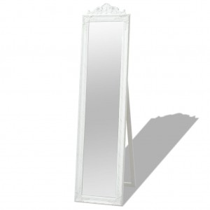 Espejo de pie estilo barroco blanco 160x40 cm D
