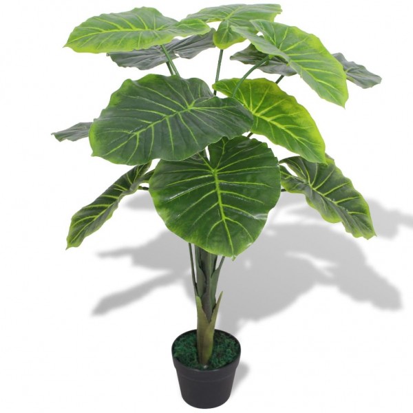 Planta de taro artificial con macetero 70 cm verde D