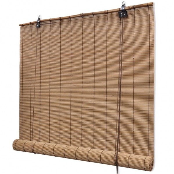 Perda rolável de bambu marrom 100x220 cm D