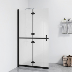 Mampara de ducha plegable vidrio ESG esmerilado 110x190 cm D