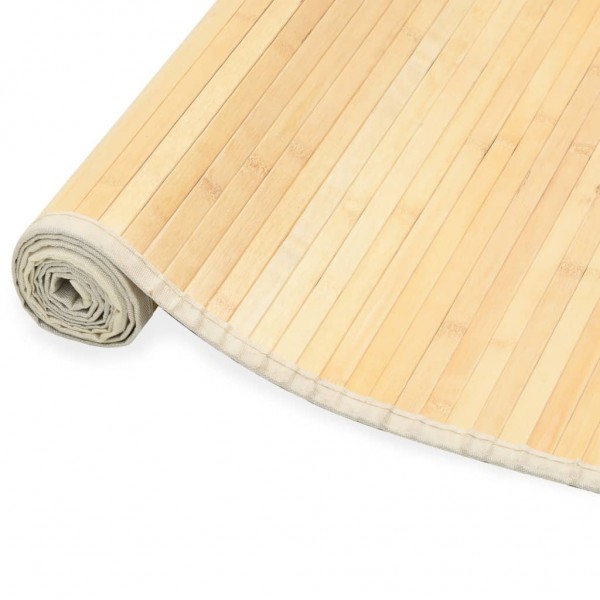 Tapete de bambu de cor natural 100x160 cm D
