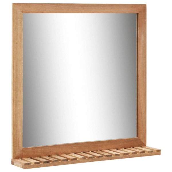 Espelho de casa de banho madeira maciça de noz 60x12x62 cm D