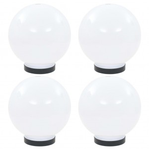 Lâmpadas de esfera LED 4 unidades esféricas PMMA 20 cm D