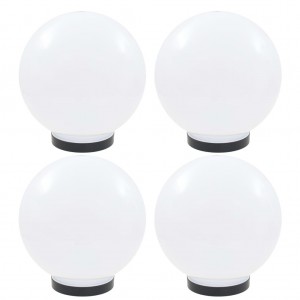 Lámparas de bola LED 4 unidades esféricas PMMA 25 cm D