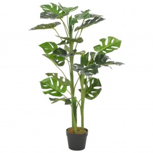 Planta artificial monstruosa com pote verde de 100 cm D