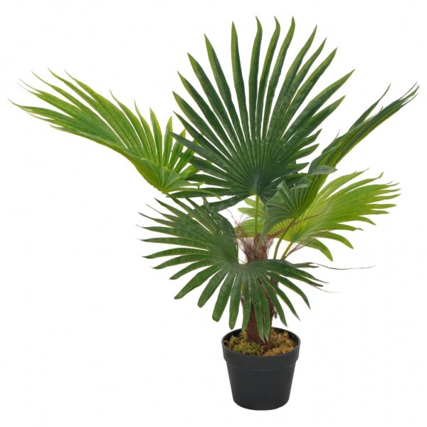 Planta artificial palmera con macetero 70 cm verde D