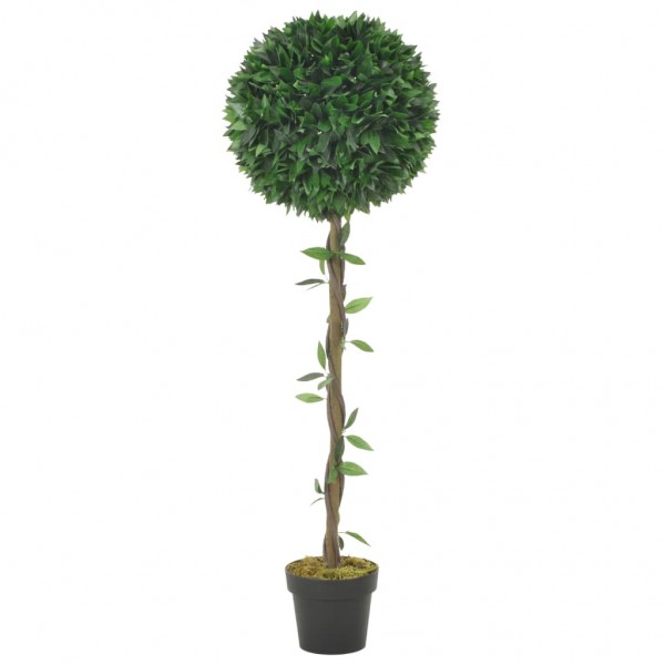 Planta artificial árvore de louro com poteiro verde 130 cm D