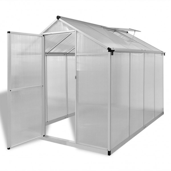 Invernadero de aluminio reforzado con marco base 4.6 m² D